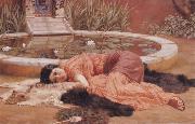 John William Godward Does He Love me oil